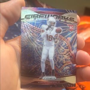 Prizm Fireworks Football Card